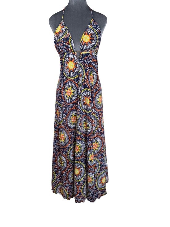 Karina Grimaldi Dresses & Skirts - Karina Grimaldi Silk Jersey Halter Maxi Dress Made In USA